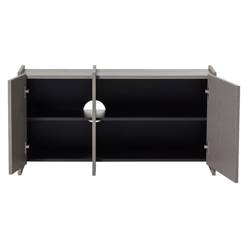 Brock tv-möbel 102 cm asche furnier warmes grau
