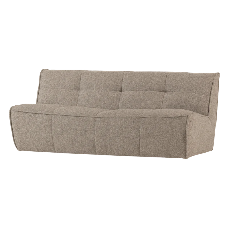 Cluster 3-sitzer sofa bouclé khaki braun
