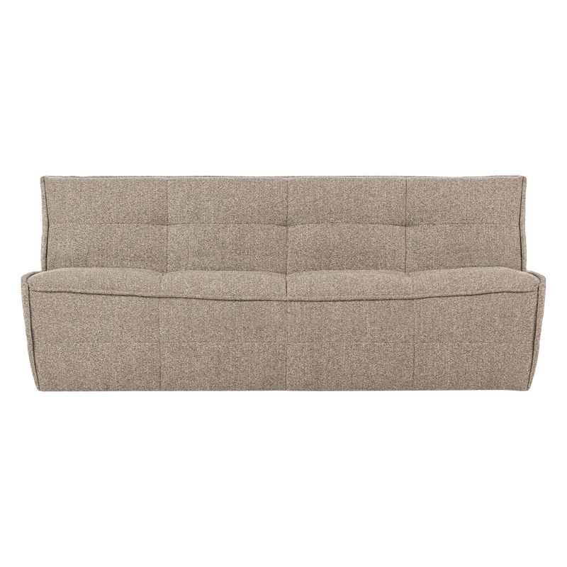 Cluster 3-sitzer sofa bouclé khaki braun