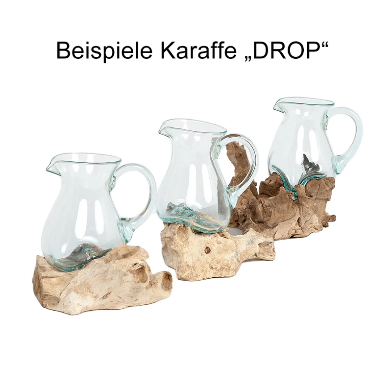 Teak Karaffe DROP ca. 1,25l