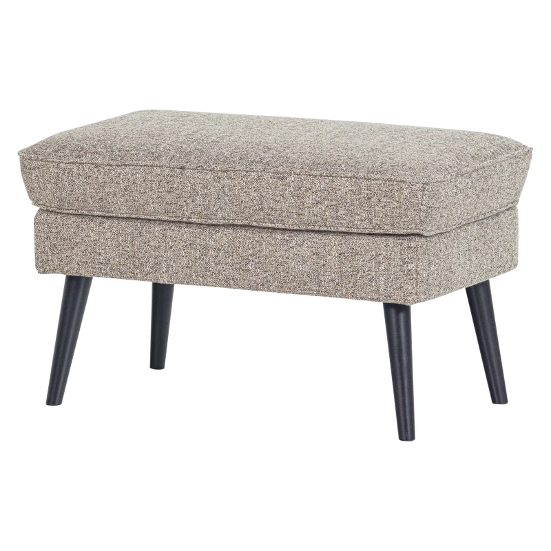 Rocco hocker webstoff braun melange