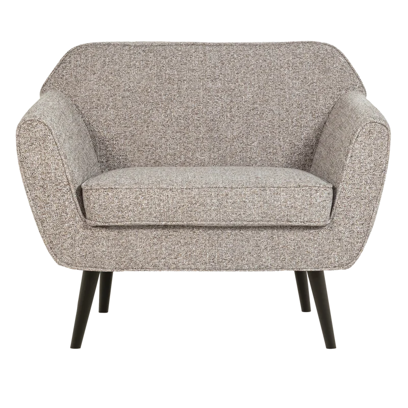Rocco sessel webstoff braun melange