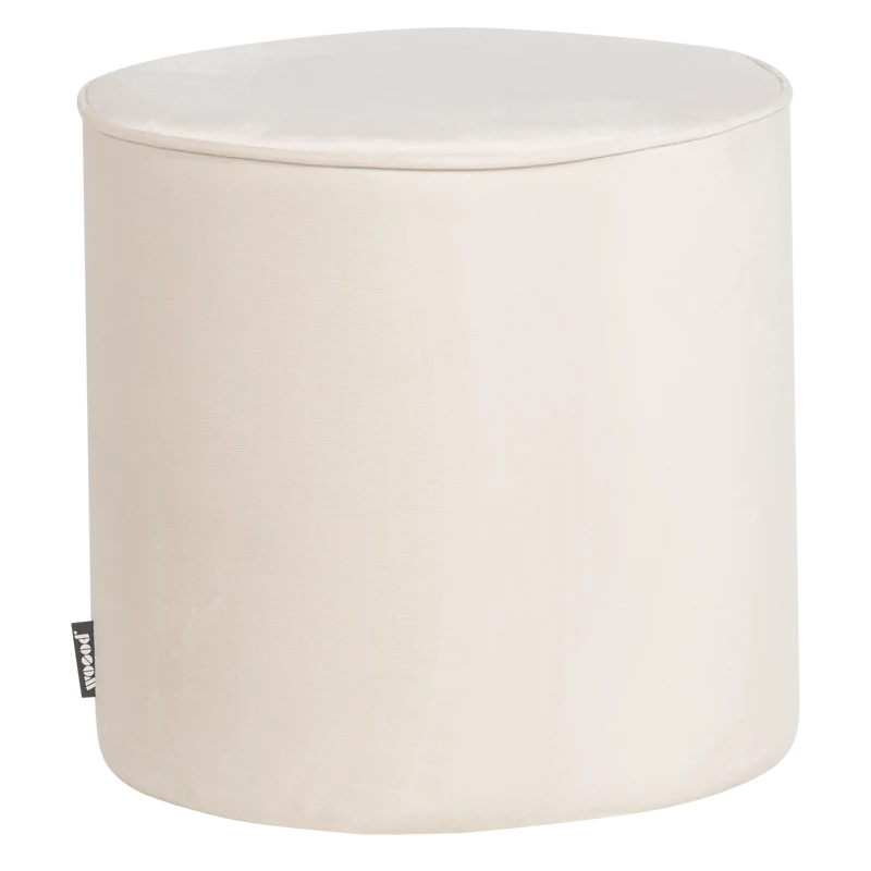 Sara hocker hoch 46xø46 cm samt off white
