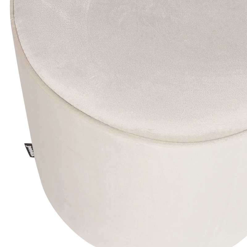Sara hocker hoch 46xø46 cm samt off white