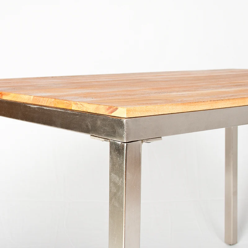 Esstisch MILLER 180x90cm Light-Brown-M / Silber Akazie
