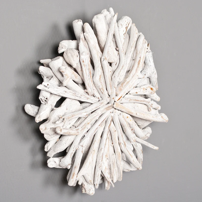 Wand-Deko-Objekt BULAT White Wash ca. D30cm Treibholz