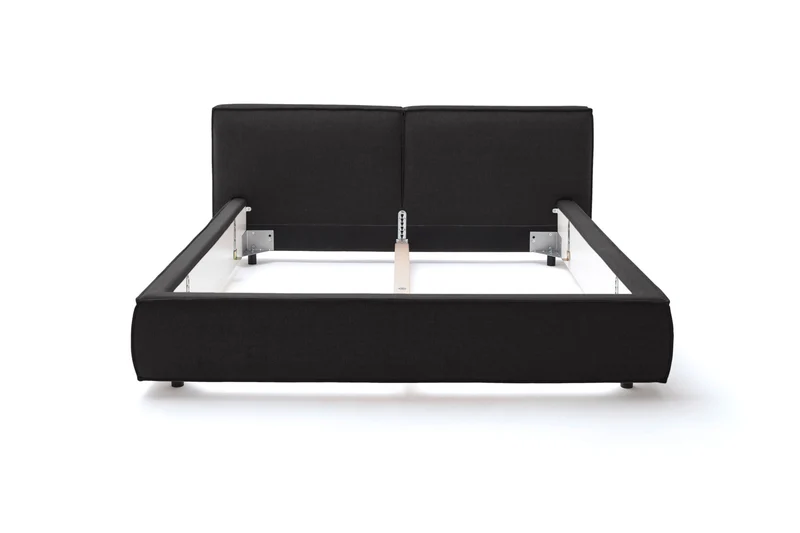 KAWOLA Bett CARLO Polsterbett Stoff schwarz