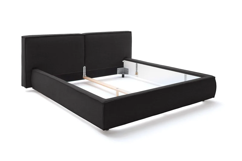 KAWOLA Bett CARLO Polsterbett Stoff schwarz
