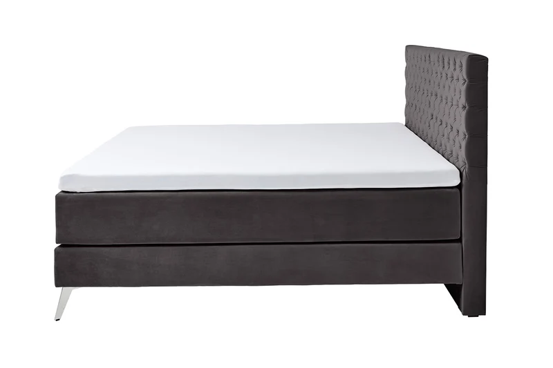 KAWOLA Bett SINDAR Boxspringbett Stoff anthrazit