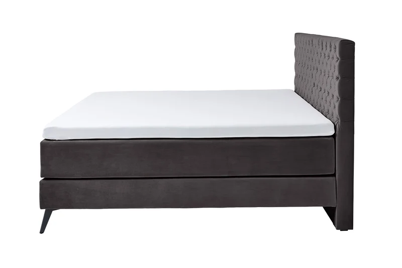KAWOLA Bett SINDAR Boxspringbett Stoff anthrazit