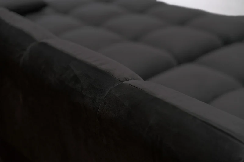 KAWOLA Big Sofa VIVIEN Velvet schwarz