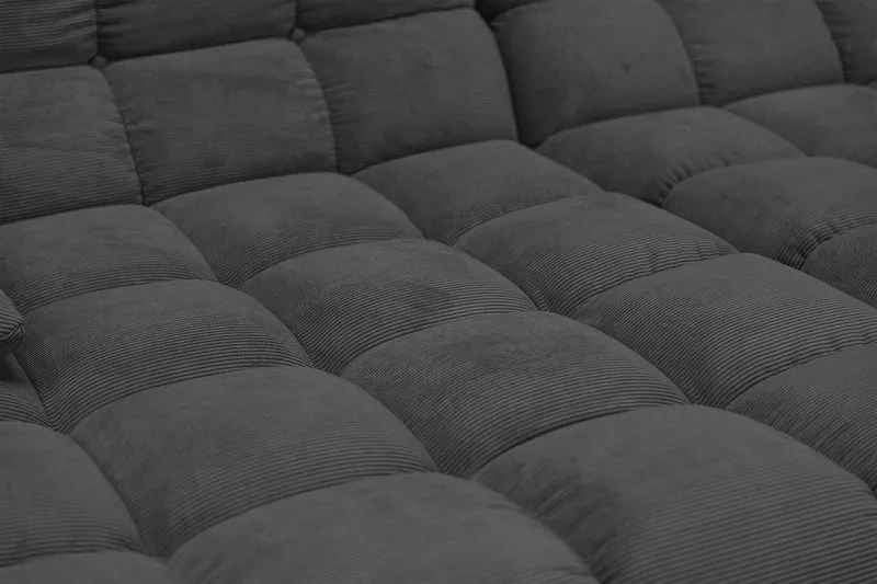 KAWOLA Big Sofa VIVIEN Feincord anthrazit