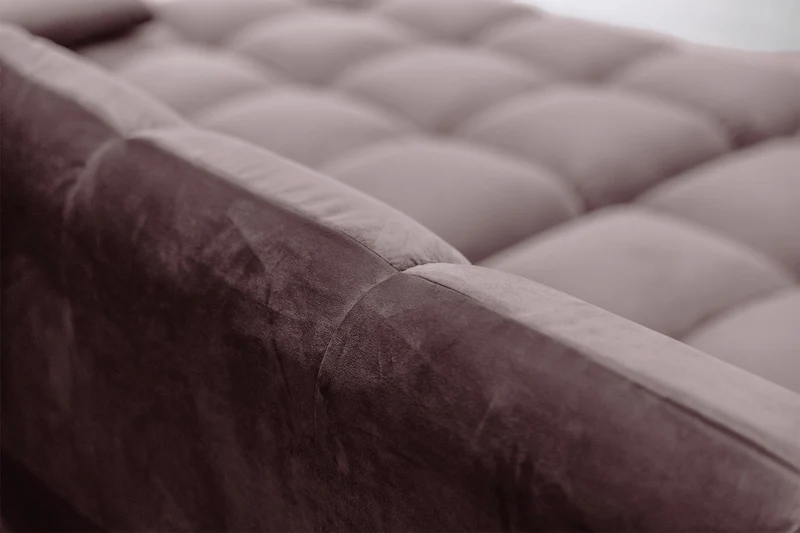KAWOLA Big Sofa VIVIEN Velvet roségrau