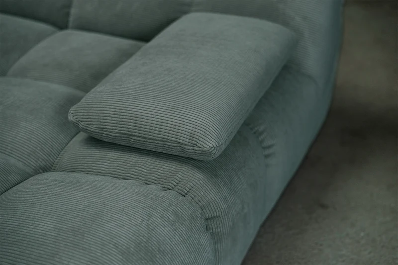 KAWOLA Big Sofa VIVIEN Feincord grün