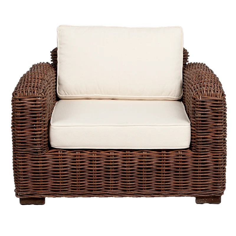 Lounge Sessel LIVING Natural Brown 90cm Rattan