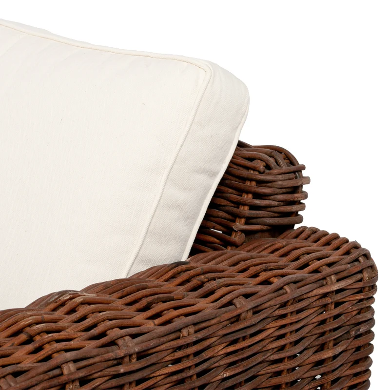 Lounge Sessel LIVING Natural Brown 90cm Rattan