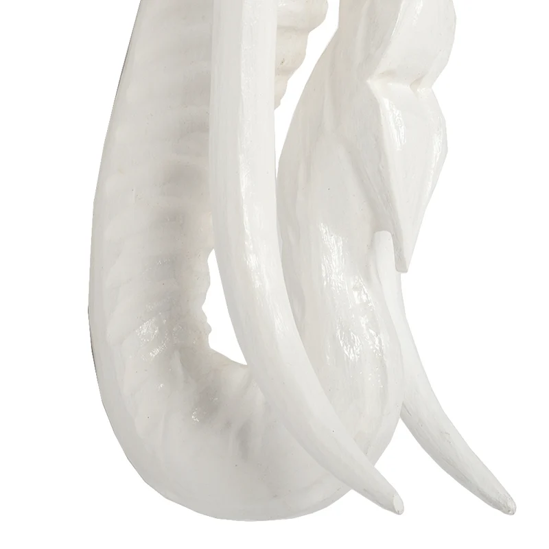 Deko Elefantenkopf TUSK-L Antik-Weiß ca. H60cm