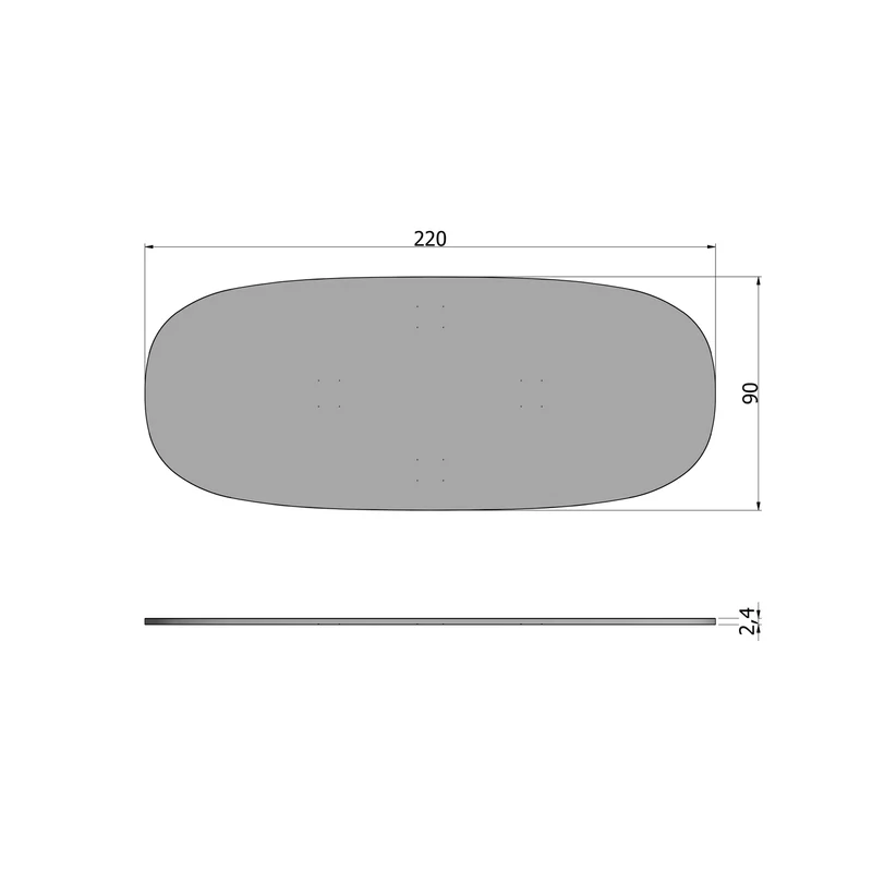 Tablo tischplatte oval eiche