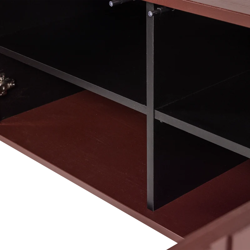 New Gravure tv-möbel 100 cm kiefer bordeauxrot