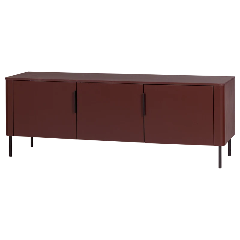 Gunnar tv-möbel 154 cm kiefer bordeauxrot