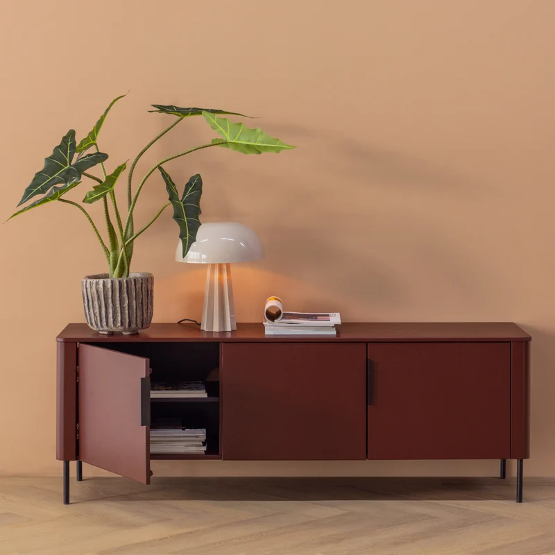 Gunnar tv-möbel 154 cm kiefer bordeauxrot