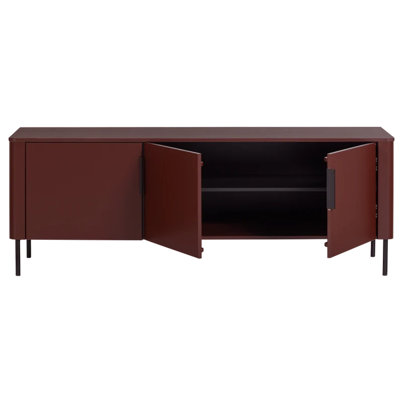 Gunnar tv-möbel 154 cm kiefer bordeauxrot