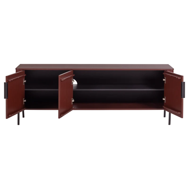 Gunnar tv-möbel 154 cm kiefer bordeauxrot