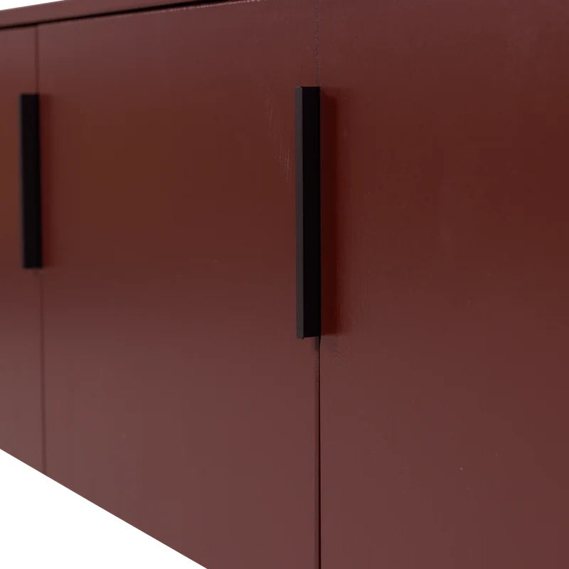 Gunnar tv-möbel 154 cm kiefer bordeauxrot