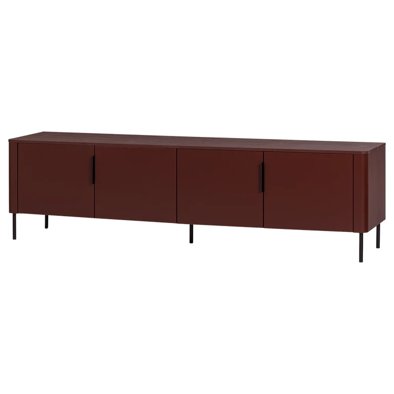 Gunnar tv-möbel 200 cm kiefer bordeauxrot