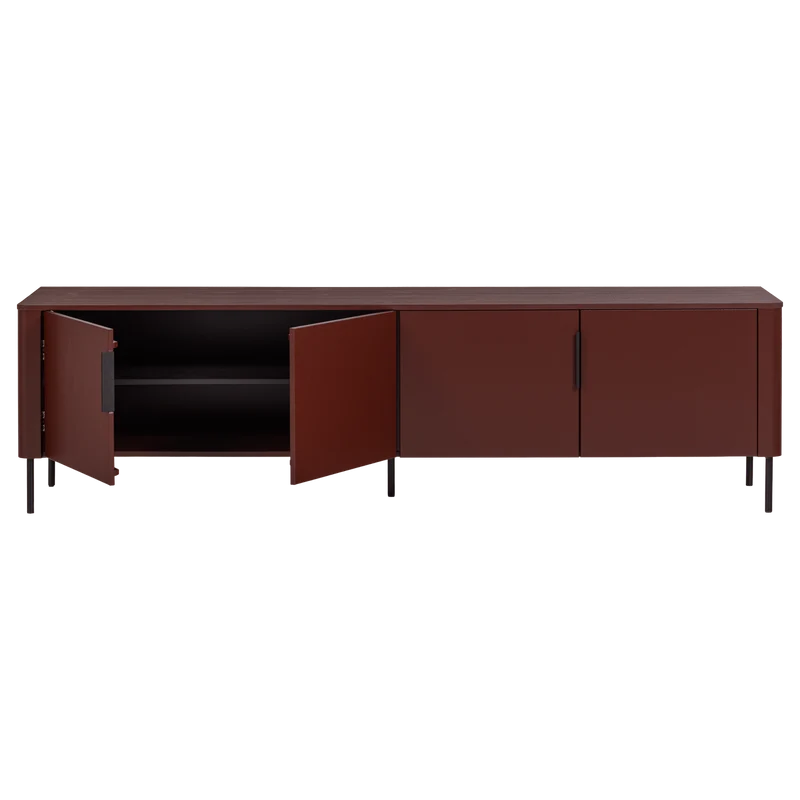 Gunnar tv-möbel 200 cm kiefer bordeauxrot