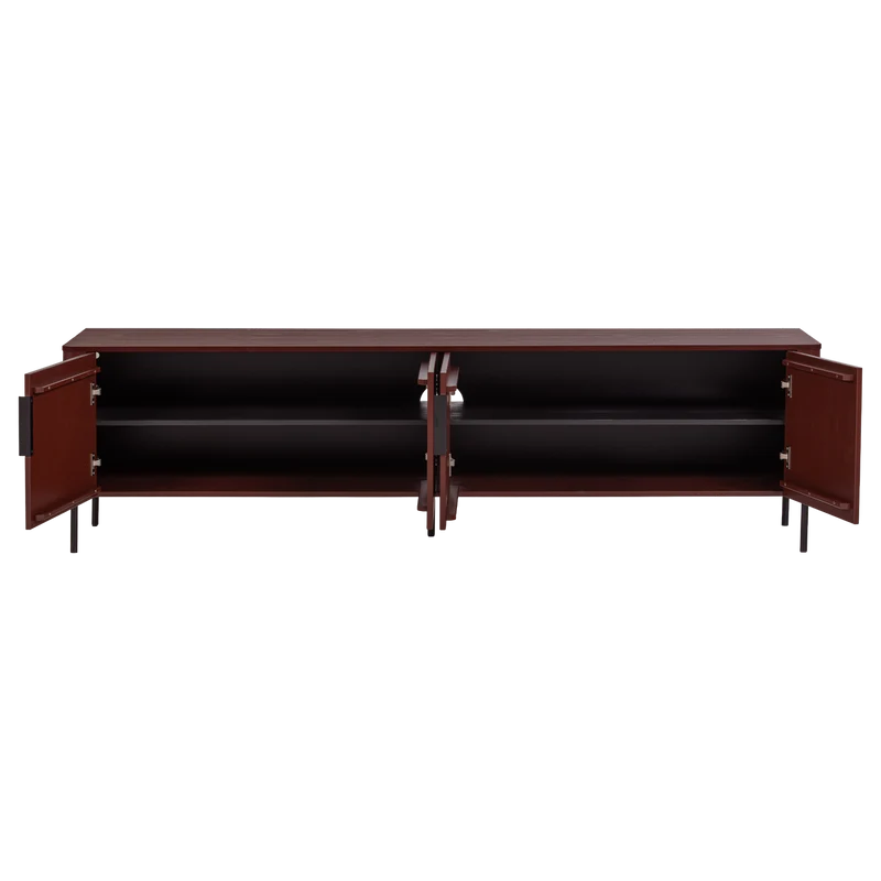 Gunnar tv-möbel 200 cm kiefer bordeauxrot