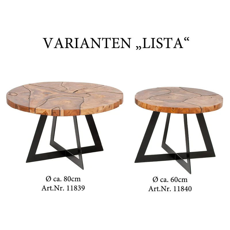 Teakwurzel Couchtisch LISTA-60cm Natural