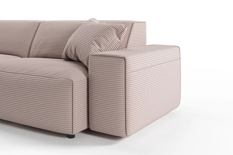 KAWOLA Sofa RANI Ecksofa Cord rosa
