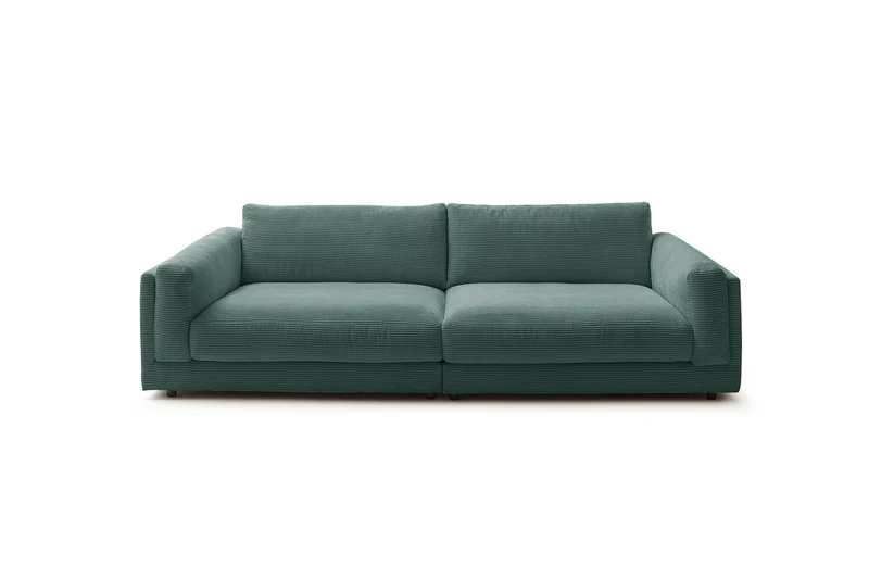 KAWOLA Big Sofa RAINA Cord smaragd