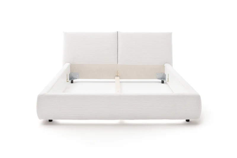 KAWOLA Bett HENRY Polsterbett Cord cremeweiß