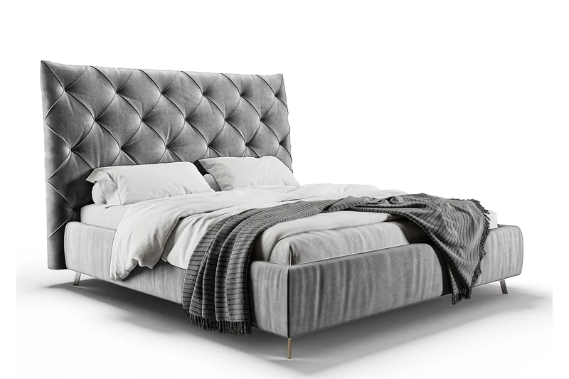 KAWOLA Bett ANNY Polsterbett Leder schwarz