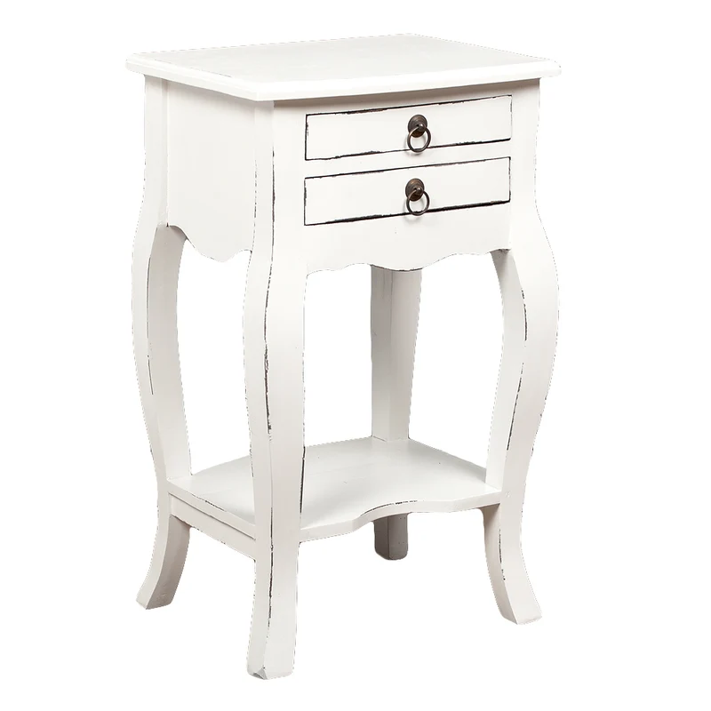 Beistelltisch FIO Mahagoni H68cm Antik-Weiß