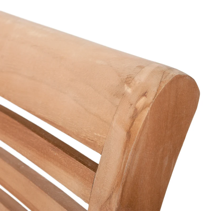 2tlg. Set Teak Armlehnstuhl LETAK stapelbar Natural inkl.Sitzkissen
