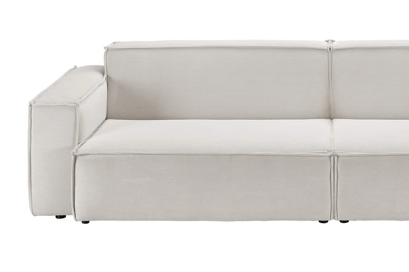 KAWOLA Sofa SAMU Feincord silber
