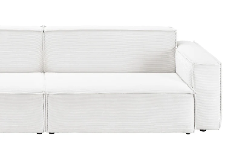 KAWOLA Sofa SAMU Feincord weiß