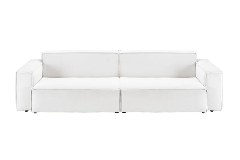KAWOLA Sofa SAMU Feincord weiß