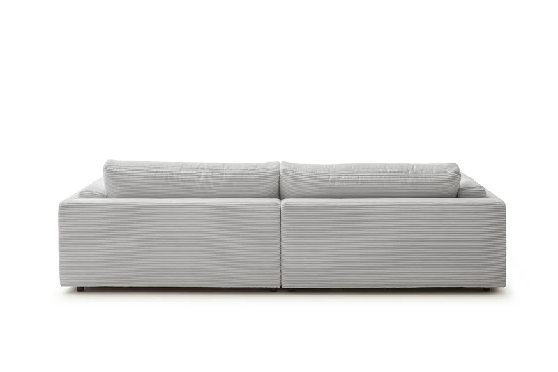 KAWOLA Big Sofa RAINA Cord hellgrau