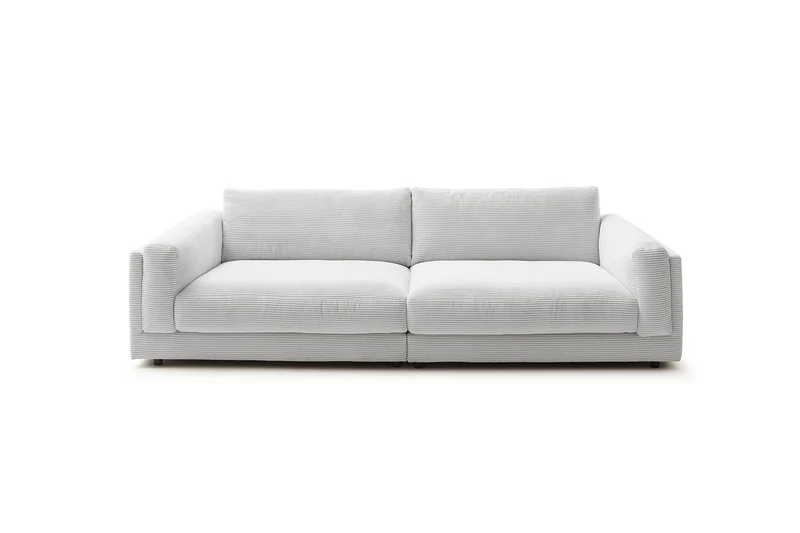 KAWOLA Big Sofa RAINA Cord hellgrau