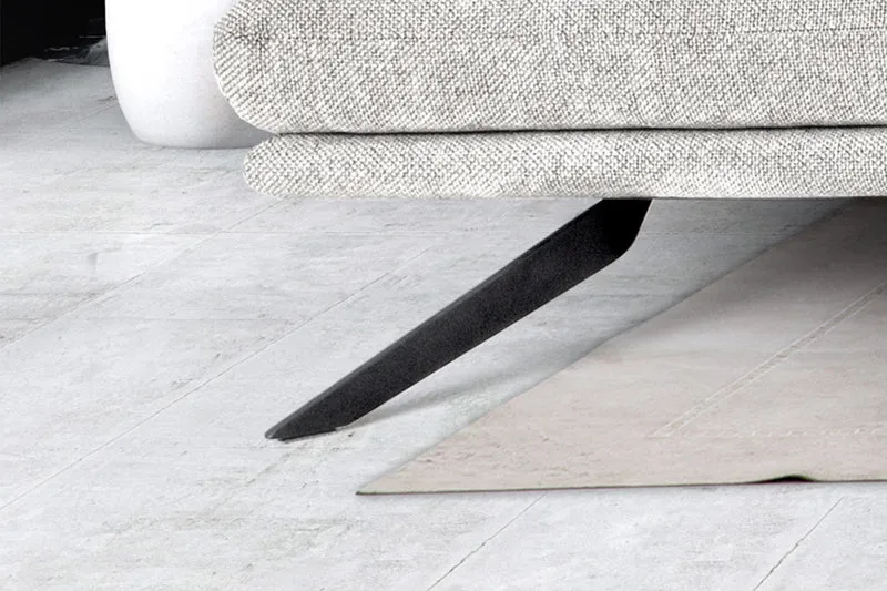 KAWOLA Sofa FENICE Ecksofa Stoff hellgrau