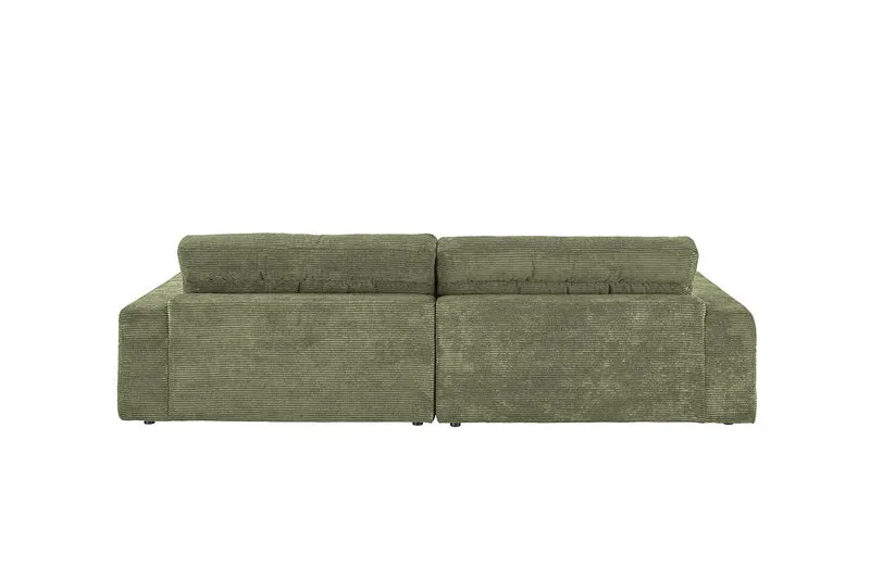 KAWOLA Sofa LANA Ecksofa Cord olivgrün