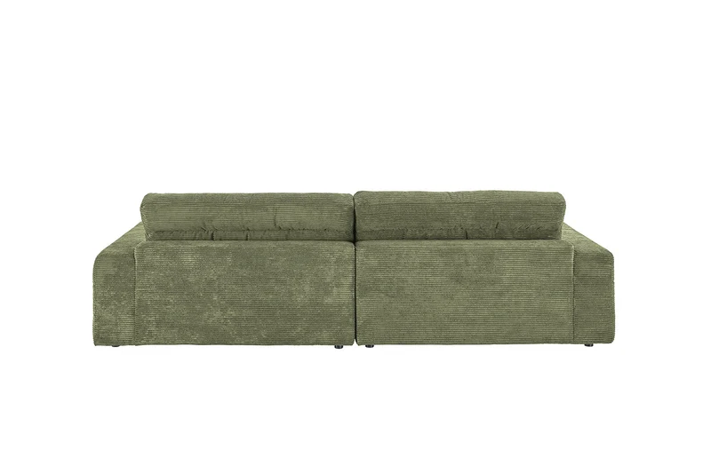 KAWOLA Sofa LANA Ecksofa Cord olivgrün