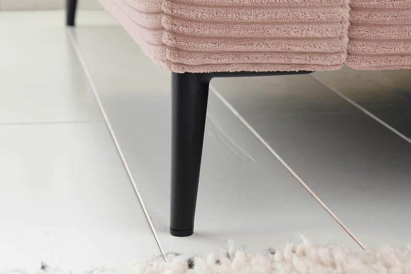KAWOLA Ecksofa CARA Sofa Cord rosa