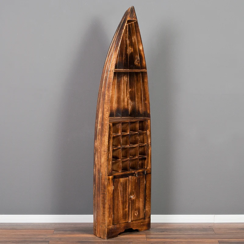 Massivholz Weinregal PINTU Geflammt ca. H195cm Regal