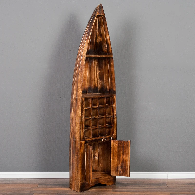 Massivholz Weinregal PINTU Geflammt ca. H195cm Regal