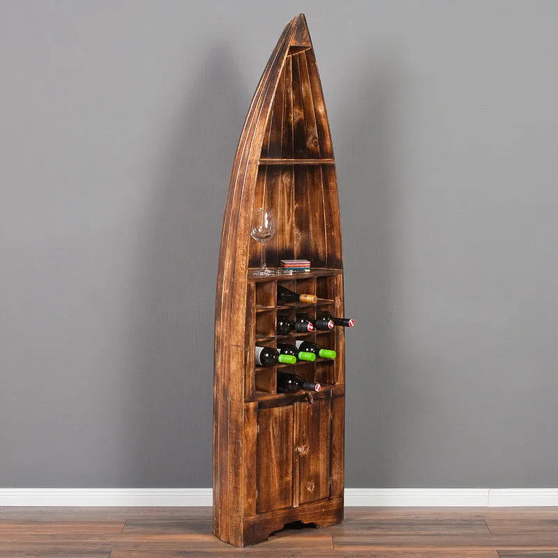 Massivholz Weinregal PINTU Geflammt ca. H195cm Regal